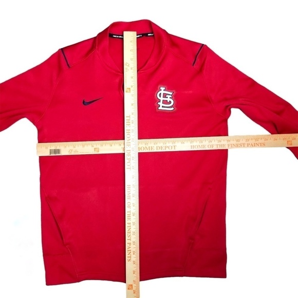 NIKE Baseball Dri-Fit- Mens Small St. Louis Cardinals Performance Full Zip- Red - Picture 5 of 7